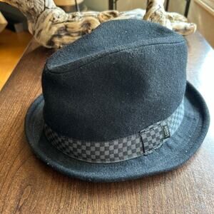 Vintage Vans Off The Wall Premium Headwear Fedora Hat Skate wool blend S/M